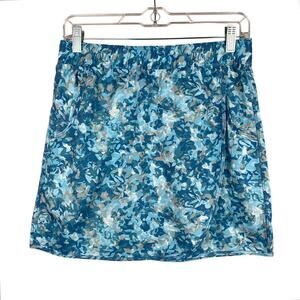 North River Outfitters Skort Blue Floral Pockets Built In Shorts Women's S